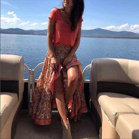 #70 SALE! New! Bohemain Floral High Low MIDI Maxi Skirt - Picture 4 of 6